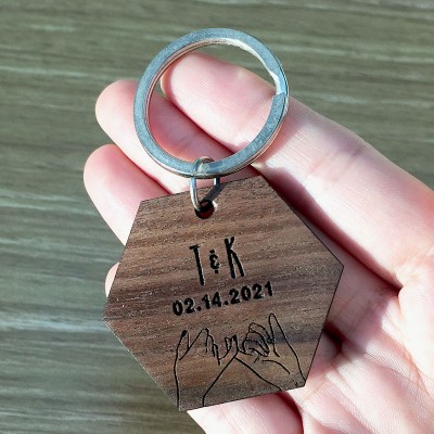 Personalisierte Schlüsselanhänger Jahrestag Valentinstag Paar Geschenk