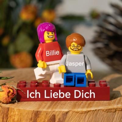 Personalisierte Kleine Figur für Paar Weihnachten Valentinstag Geschenk