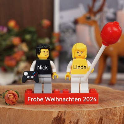 Personalisierte Kleine Figur für Paar Weihnachten Valentinstag Geschenk