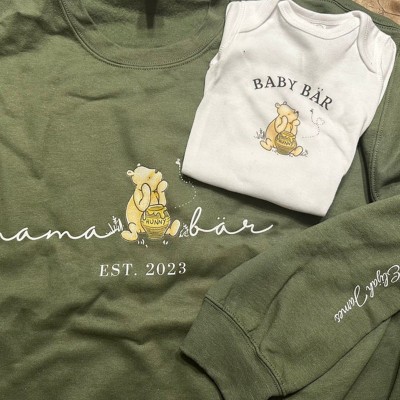 Individuelles Mama Bär Sweatshirt mit Kindernamen für Geschenkideen zum Muttertag
