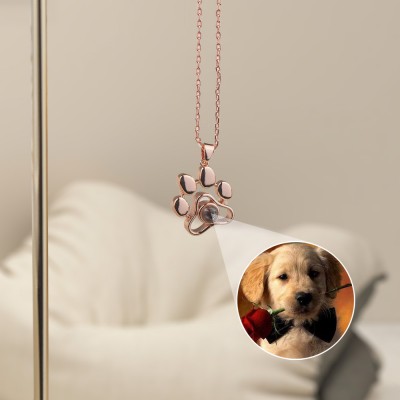 Personalisierte Erinnerungs-Fotoprojektions-Charme-Halskette
