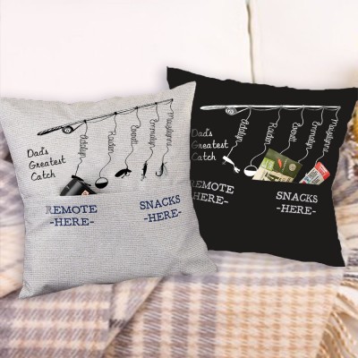 Personalisierte Familiennamen Kissenbezug Papa Opa Papas größter Fang Vatertagsgeschenk