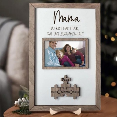 Benutzerdefinierte Mama Puzzle Zeichen mit Namen des Kindes für Mama/Oma Muttertag