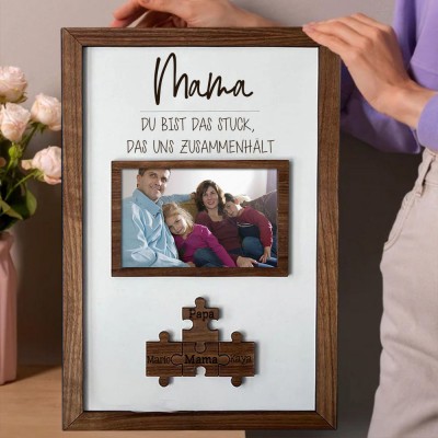 Benutzerdefinierte Mama Puzzle Zeichen mit Namen des Kindes für Mama/Oma Muttertag