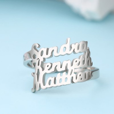 S925 Silber personalisierter Namensring für Sie