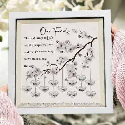 Custom Family Tree Frame With Kids Names The Best Things in Life For New Home Decor Anniversary