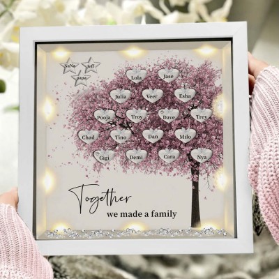 Custom Family Tree Frame With Kids Names Together We Make A Family Anniversary New Home Gift