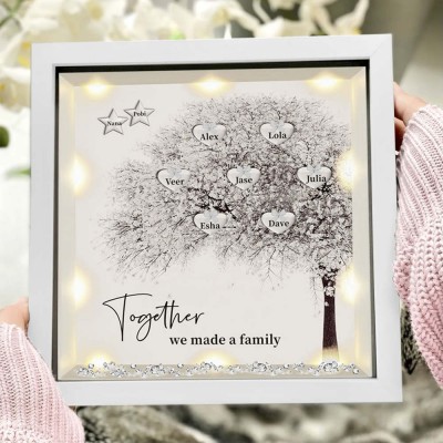 Custom Family Tree Frame With Kids Names Together We Make A Family Anniversary New Home Gift