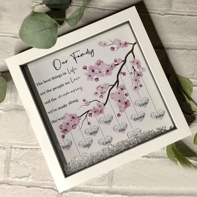 Custom Family Tree Frame With Kids Names The Best Things in Life For New Home Decor Anniversary