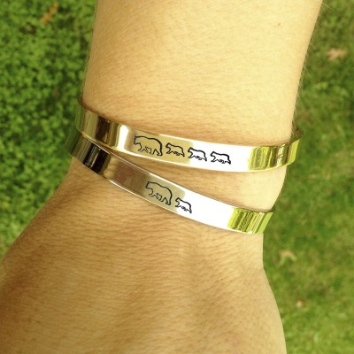 Personalisiertes Mama-Bären-Armband für Mama und Oma