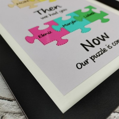 Personalisiert Sie sind das Teil, das uns zusammenhält Puzzleteile Namensschild Wanddekoration