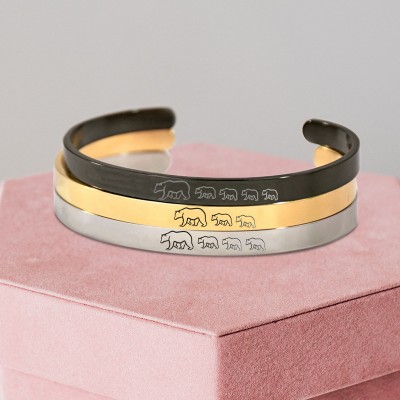 Personalisiertes Mama-Bären-Armband für Mama und Oma