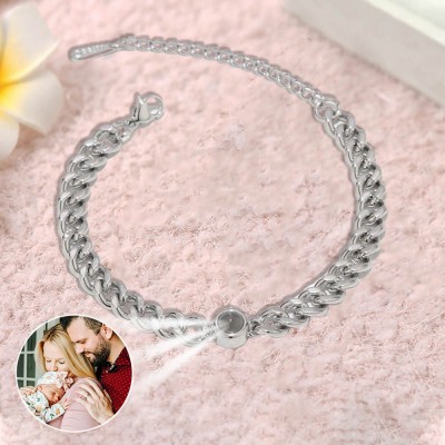 Personalisiertes Fotoprojektions-Armband für das Weihnachtsgeschenk der Familie