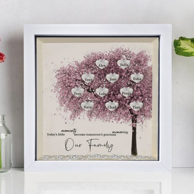 Custom Family Tree Frame With Kids Names For Anniversary Christmas New Home Decor