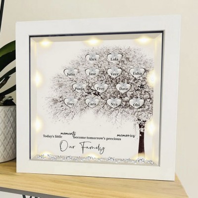 Custom Family Tree Frame With Kids Names For Anniversary Christmas New Home Decor