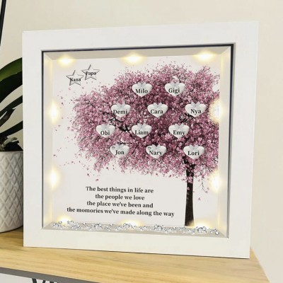 Custom Family Tree Frame With Kids Names For Anniversary Christmas New Home Decor Gifts