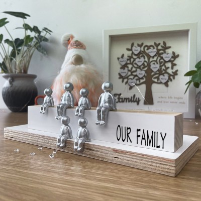 We Made a Family Personalized Sculpture Figurines Anniversary Christmas Gift