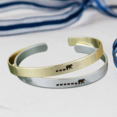 Personalisiertes Mama-Bären-Armband für Mama und Oma