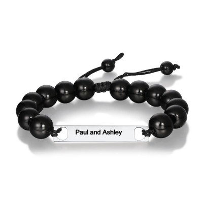 Personalisiertes Herrenarmband mit graviertem Namen