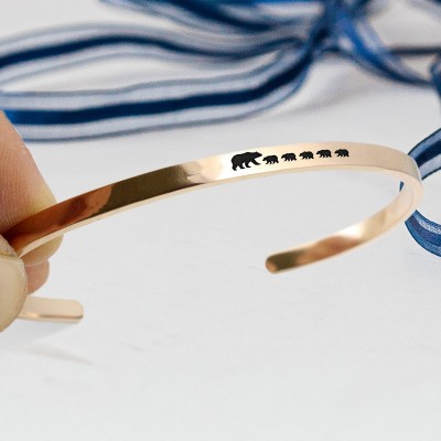 Personalisiertes Mama-Bären-Armband für Mama und Oma