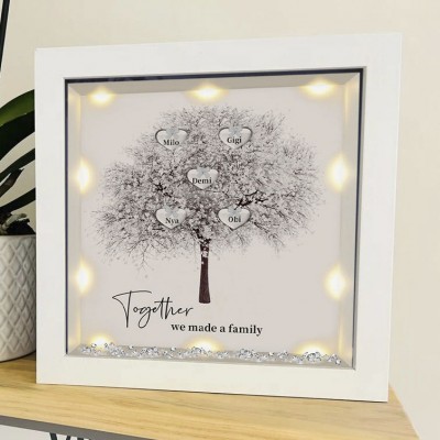 Custom Family Tree Frame With Kids Names Together We Make A Family Anniversary New Home Gift