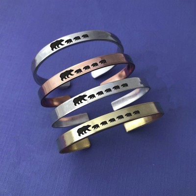 Personalisiertes Mama-Bären-Armband für Mama und Oma