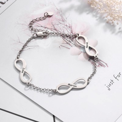 Personalisiertes Infinity Charm-Armband