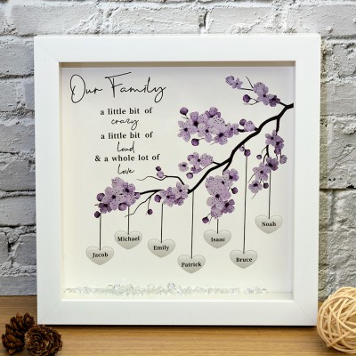 Personalisierte Stammbaum Rahmen Home Decor Weihnachtsgeschenk für Mama Oma