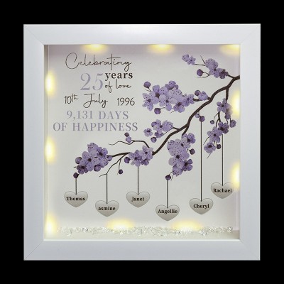 Personalisierte Jahrestag Stammbaum Rahmen Home Decor Weihnachtsgeschenk für Mama Oma