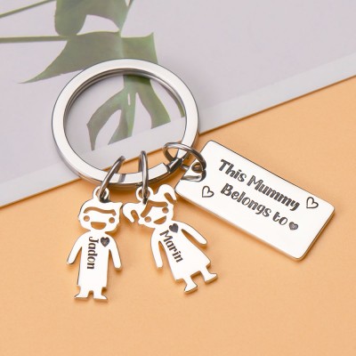 Personalisierte 1-10 Kinder Charms Gravur Name Schlüsselanhänger Geschenke