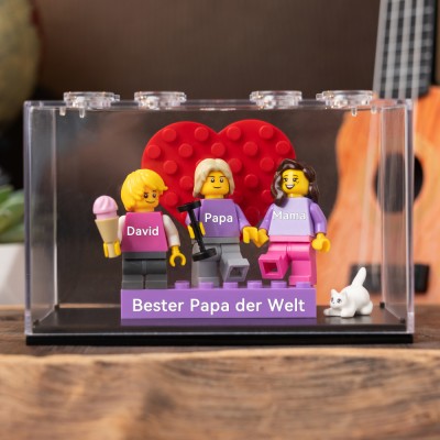Personalisierte Kleine Figur mit Box für Papa Vatertag Geschenk