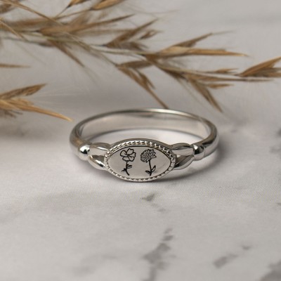 Personalisiertes Familiengeburts-Blumen-Monats-Ring-Geschenk für Sie