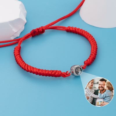 Personalisiert Fotoprojektions-Charm-Armband für den Vatertag