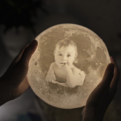 Personalisierte Mondlampe 3D Foto Moonlight Touch Home Decor