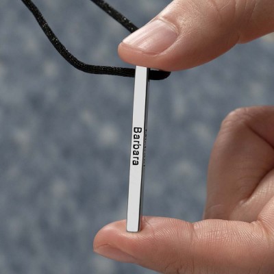 Personalisierte gravierte 3D Bar Namensketten für Männer Geschenke