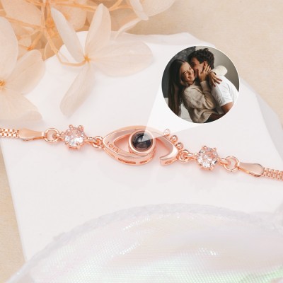 Individuelles Fotoprojektionsarmband für Valentinstag-Geschenkideen für Paare, Seelenverwandte