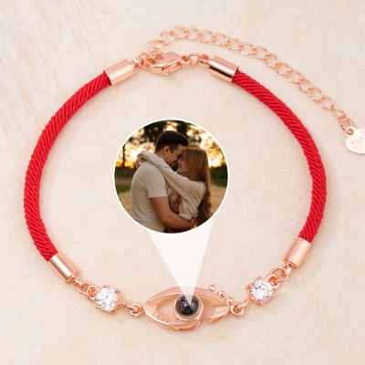 Individuelle Erinnerungs-Fotoprojektion-Charm-Armband, Valentinstag-Geschenkideen