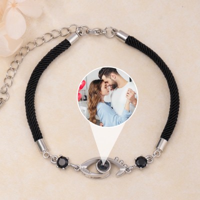 Individuelle Erinnerungs-Fotoprojektion-Charm-Armband, Valentinstag-Geschenkideen