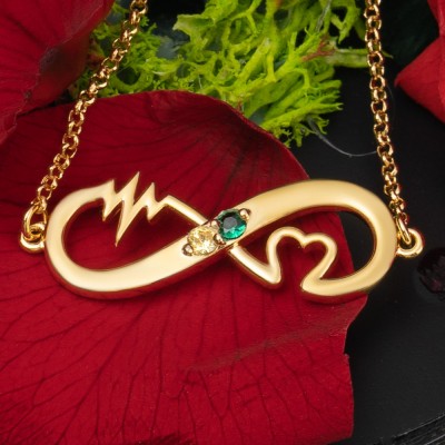 Personalisierte Unendlichkeits-Geburtsstein-Halsketten als Valentinstagsgeschenk