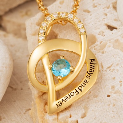 Personalisierte Herz-Halskette als Valentinstagsgeschenk für Seelenverwandte