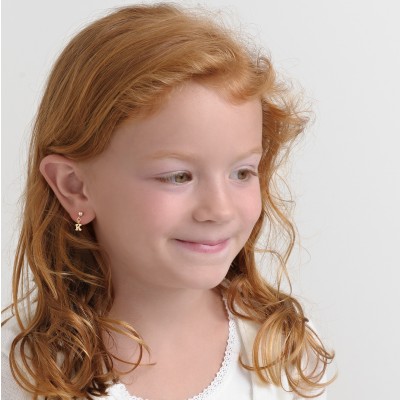 Personalisierte kleine Mädchen Perlen Anfangsbuchstaben Charms Ohrringe