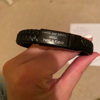Herren Lederarmbänder mit graviertem Namen