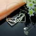 Double Heart Love  Name Necklace