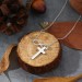 Cross Engraved Bar Necklace